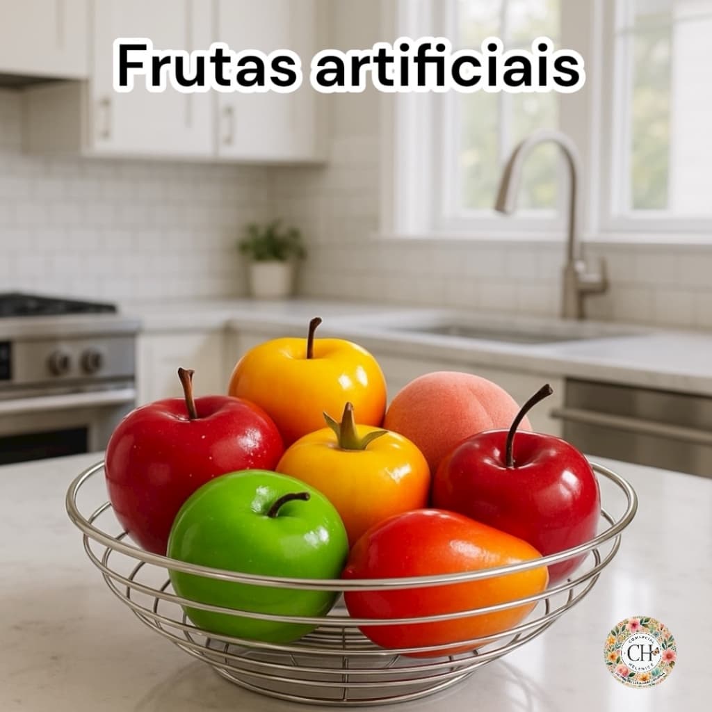 Kit Frutas Decorativa c/6 unidades ou 12/ unidades Cozinha Enfeites Decoração