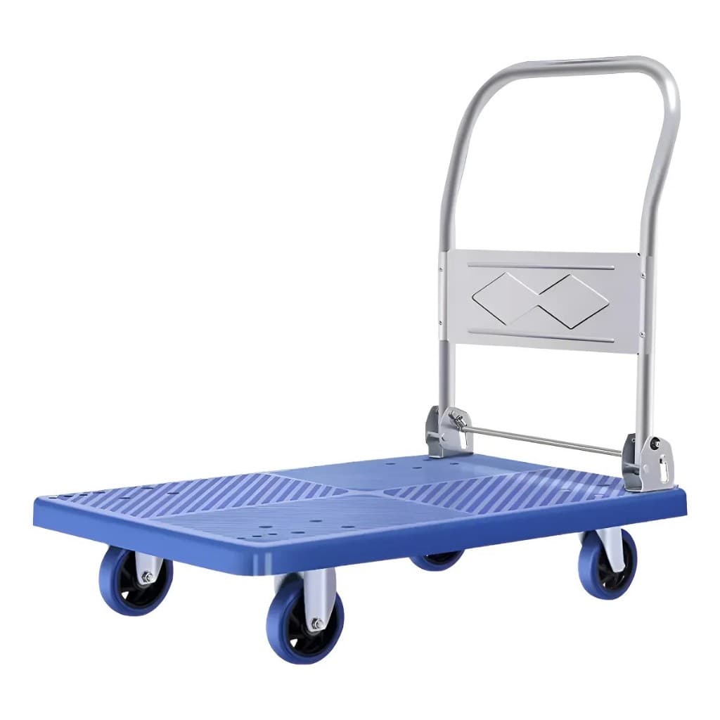 Carrinho de Carga Dobrável 350kg Azul Super Resistente