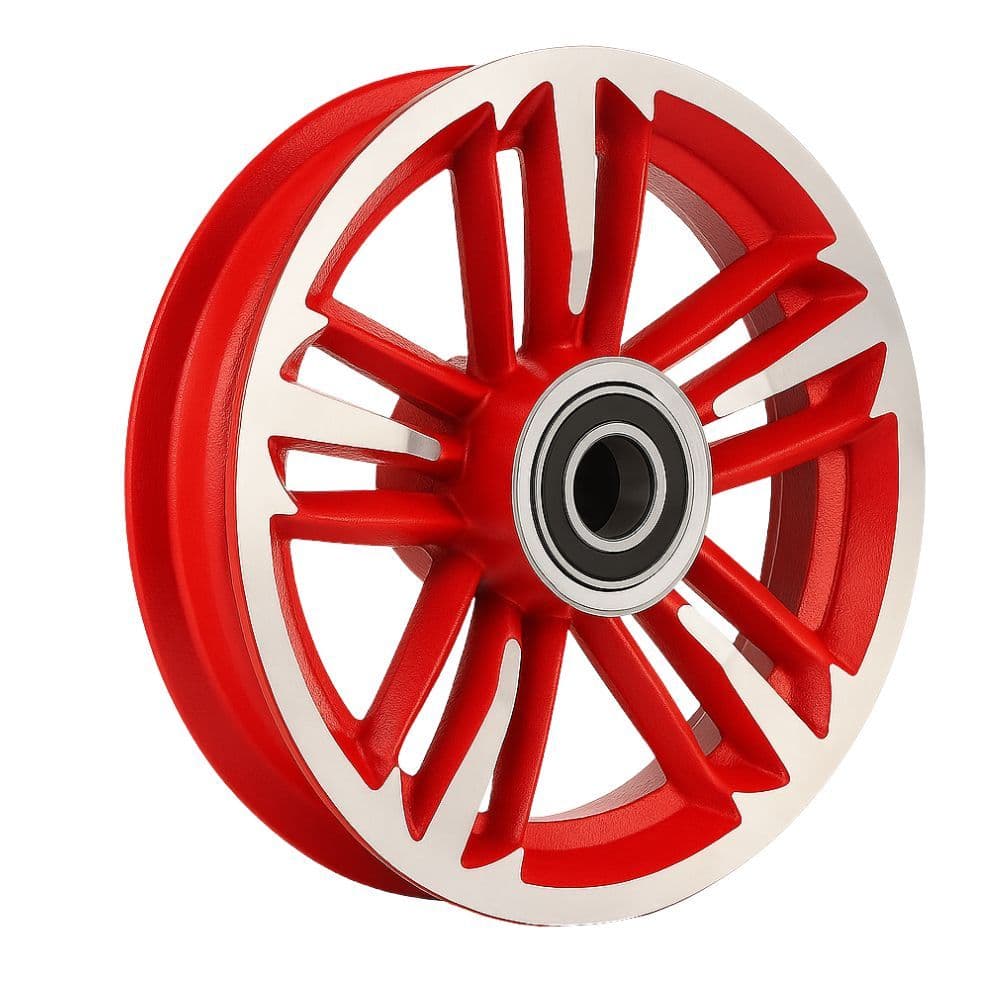 Roda Aro De Alumínio 8 Polegadas Para Carrinhos De Carga Com Rolamento de 25 mm Colorido