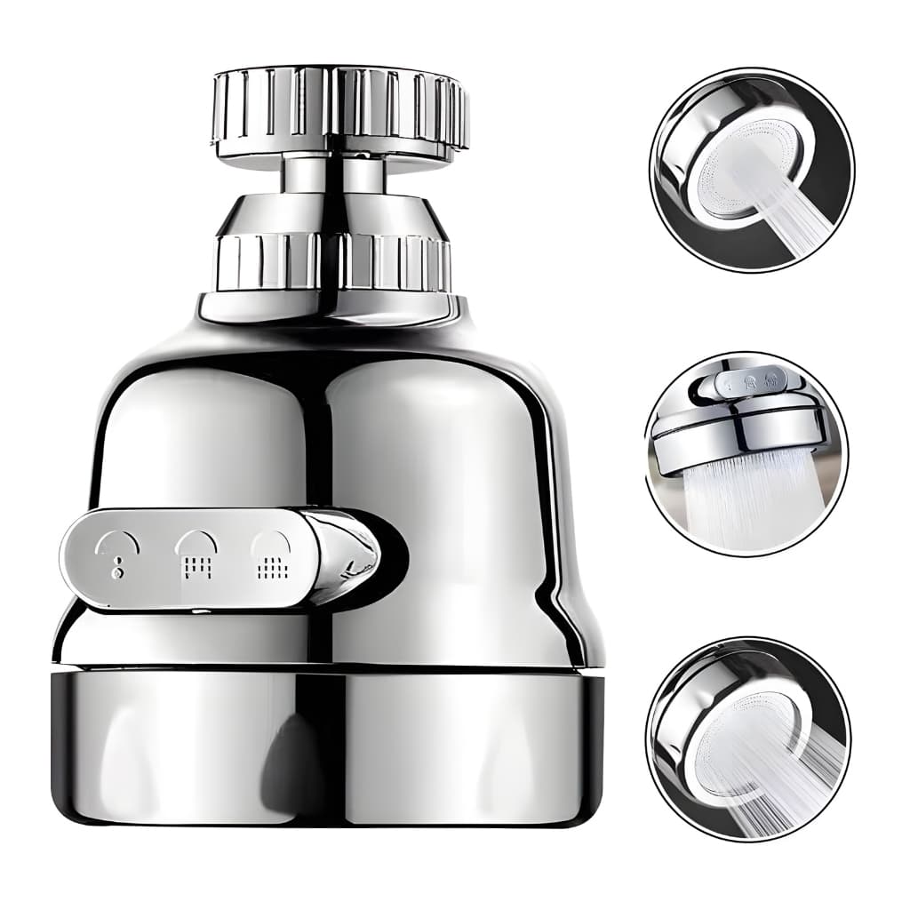 bico adaptador de torneira regulavel 360 graus 3 jatos de agua modo espuma e potencia