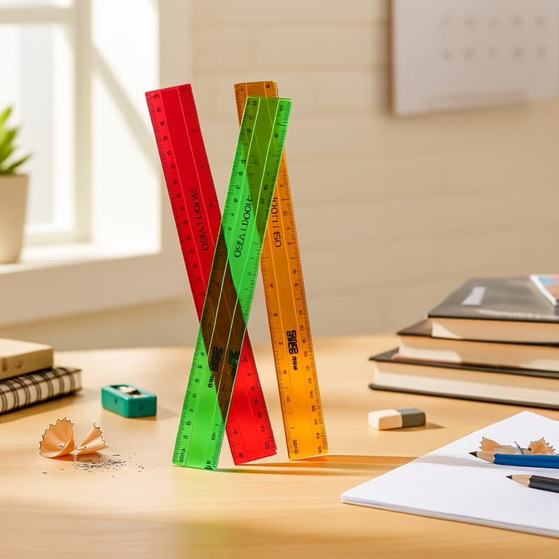 Régua 30 cm Plástica Colorida – Material Escolar para Medição, Desenho e Escrituração