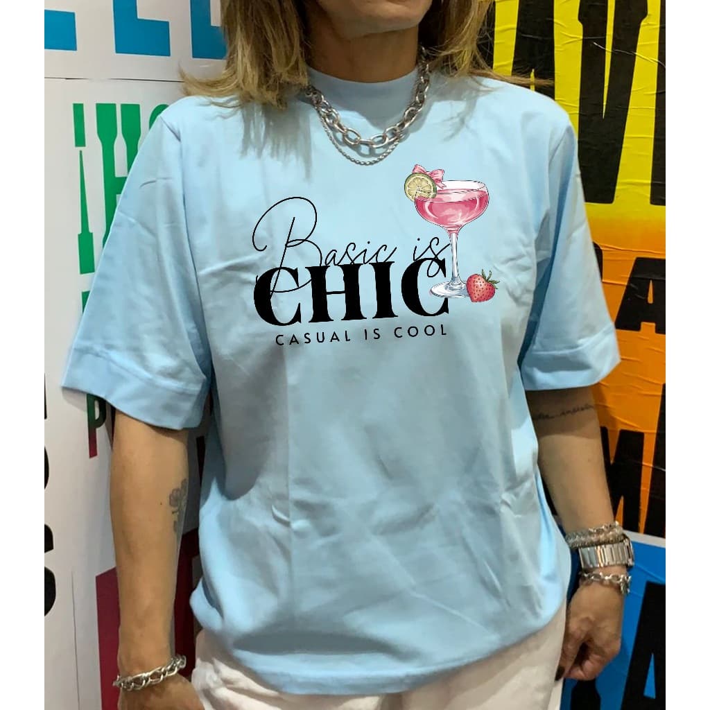 Camisa Gola Alta Feminina Basic Chic | 100% Algodão | Estampa Exclusiva