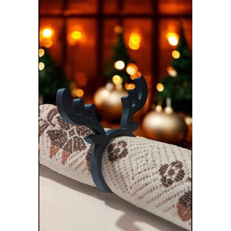 🫎6 Porta guardanapo natalino | anéis de guardanapos | decoração de Natal | mesa posta | alce