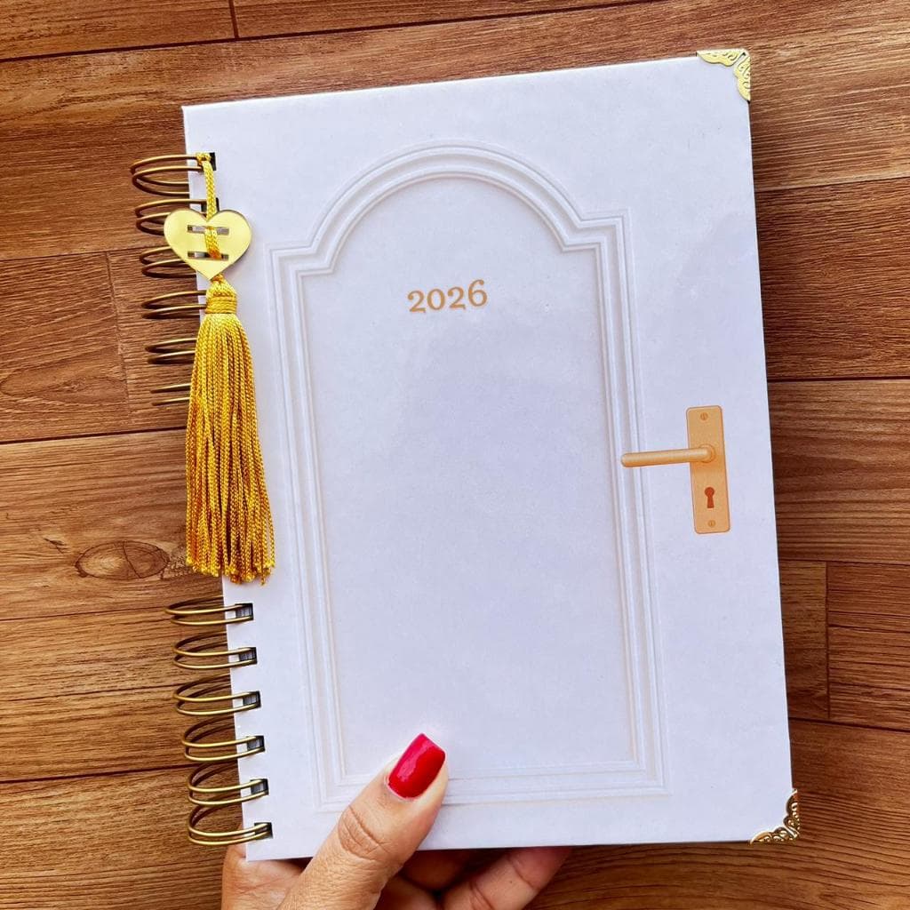 Planner Personalizado 2026 • Agenda 2026 com Nome  + Tassel • Opções de Capa • Planner Diário