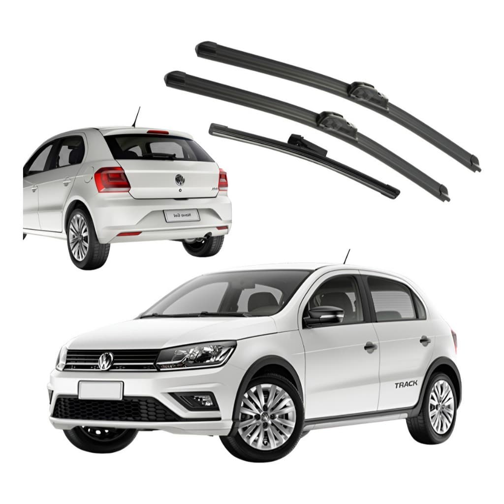 Kit 3 Palhetas Para Gol G7 2017 A 2022 Limpador Para Brisa