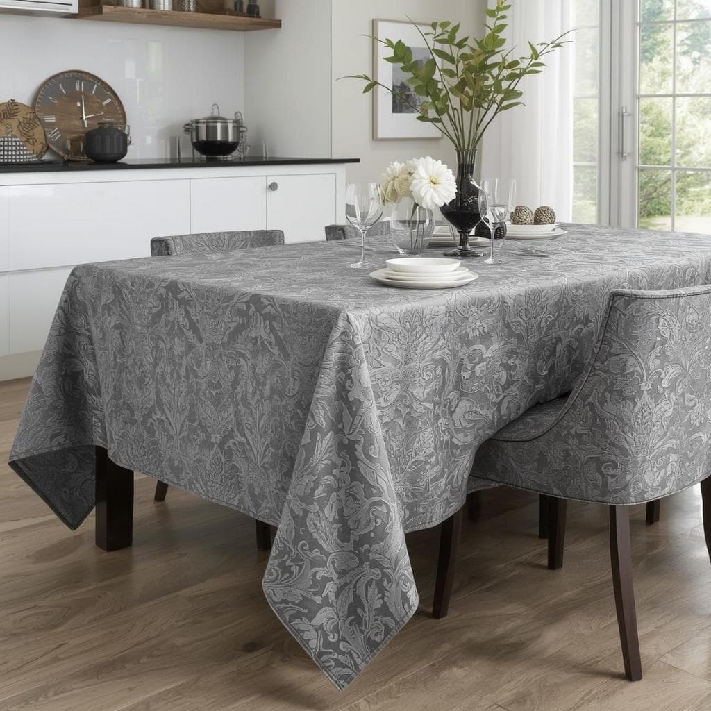 Toalha de Mesa Jacquard 4 , 6 e 8 Lugares Tecido Grosso Cores Vivas