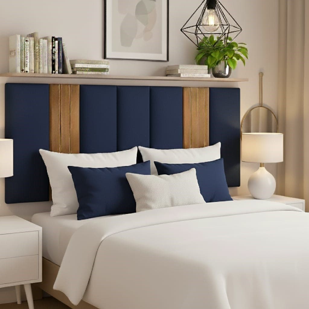 Cabeceira Estofada Modular Mais Ripado  Cama Solteiro Casal Quenn King