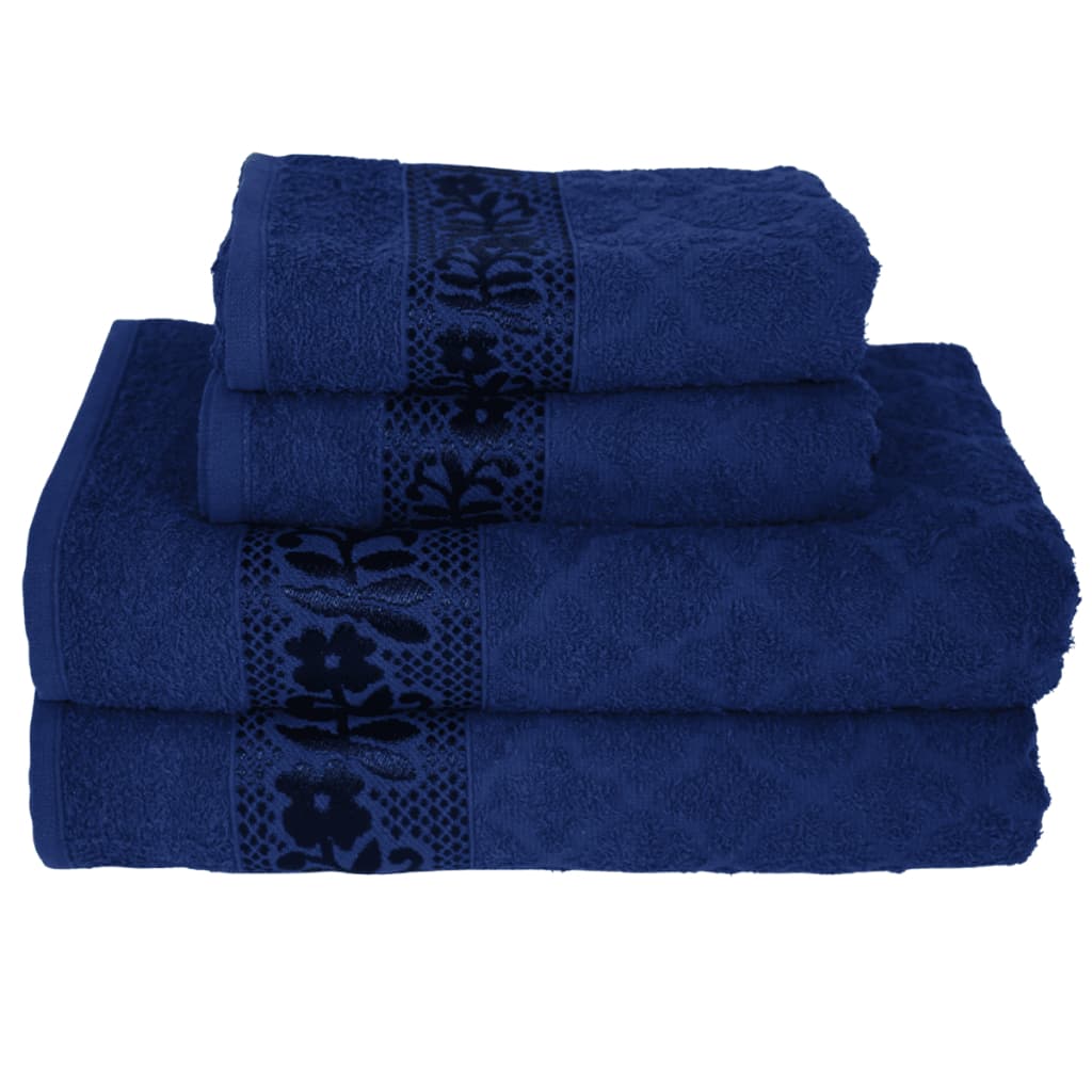 Kit 4 Toalhas Luxo Flabom 2 Banho + 2 Rosto 100% Algodão Premium Alta Absorção e Toque Aveludado