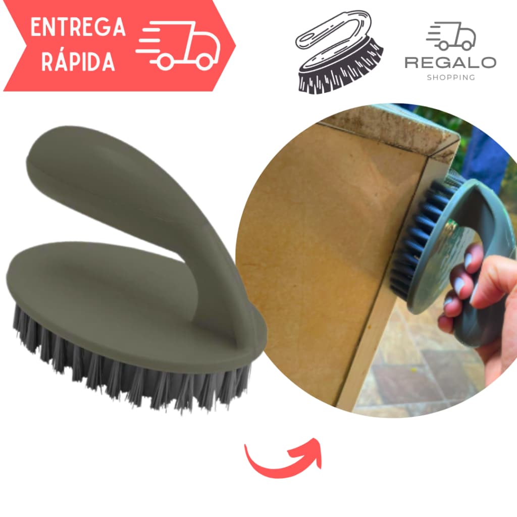 Escova Plástica com Alça para Lavar Tênis Sapatos Roupas Esfregar Limpeza Azulejo Banheiro Cozinha