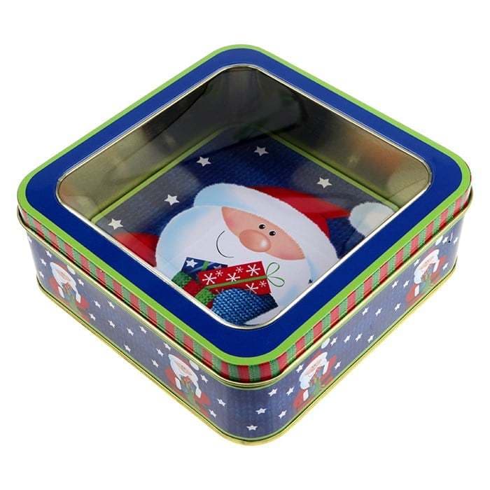 Lata Decorativa Natal Com Visor Enfeite Lembrancinha Oferta Especial