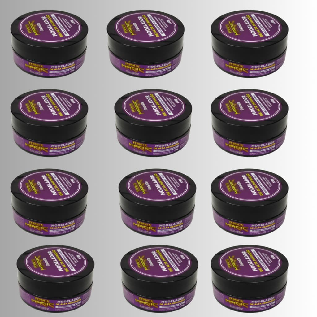 Kit 12 Pomadas Esponja Magic  Modelador 150g
