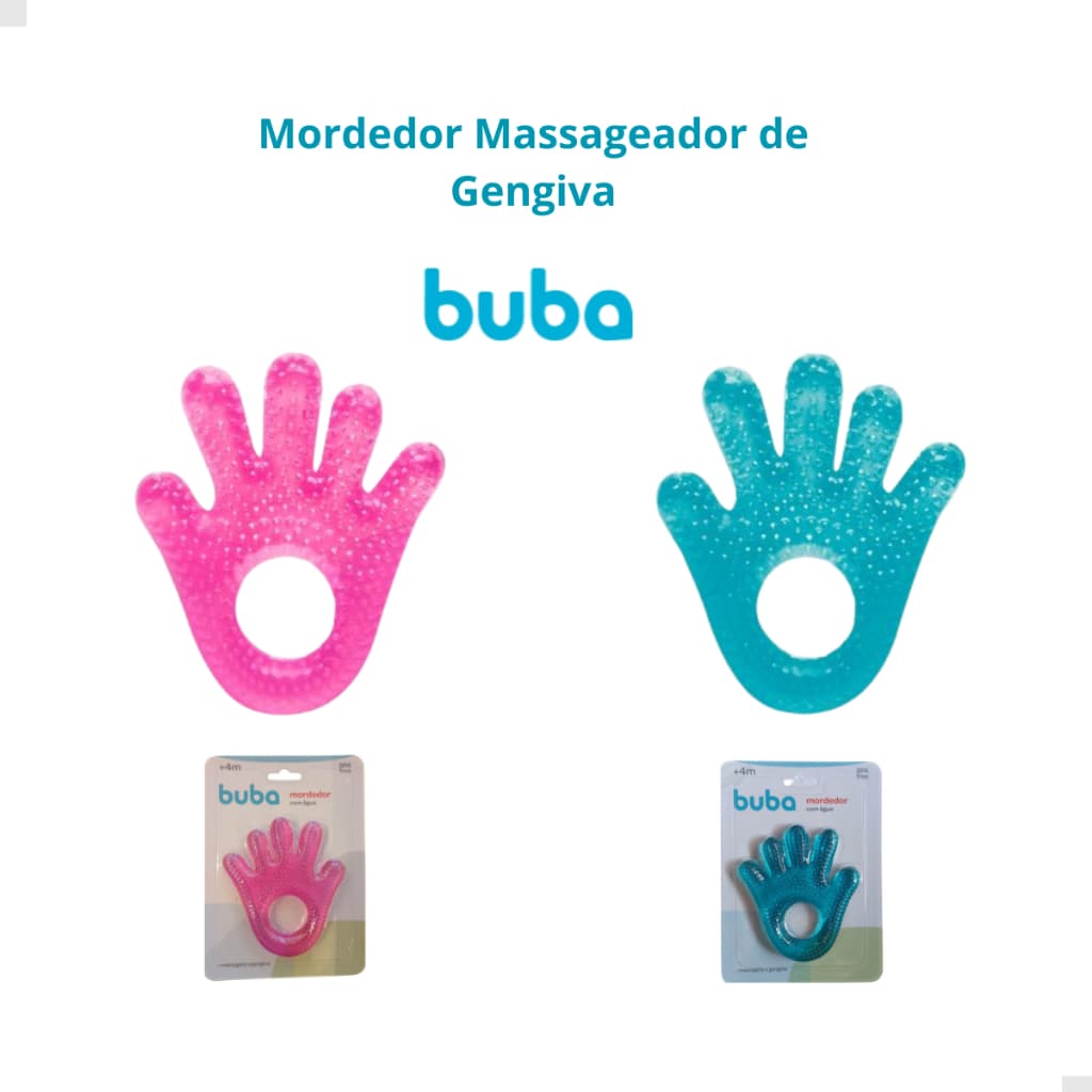 Mordedor Massageador de Gengiva para Bebê Mãozinha Buba