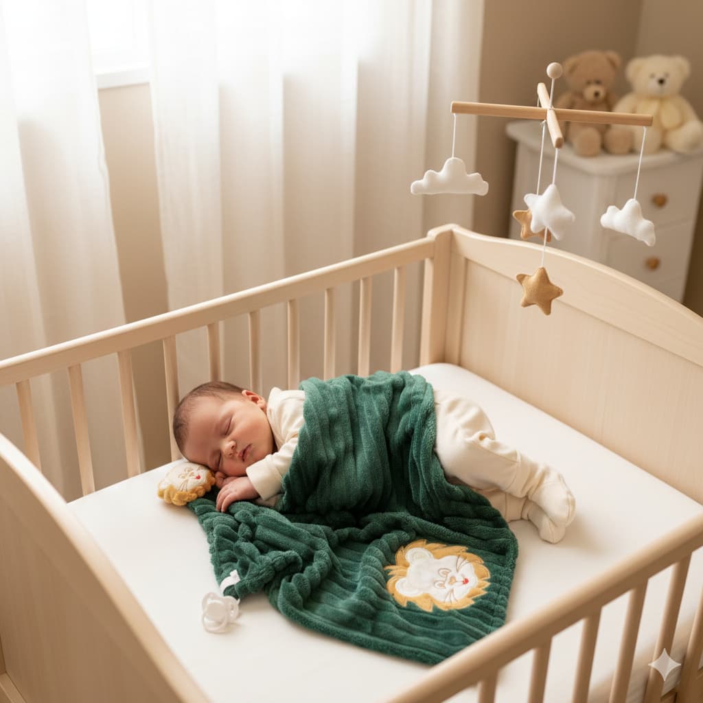 Kit 2 Peças Cobertor com Naninha Anti-Alérgico Feminino e Masculino Bordado