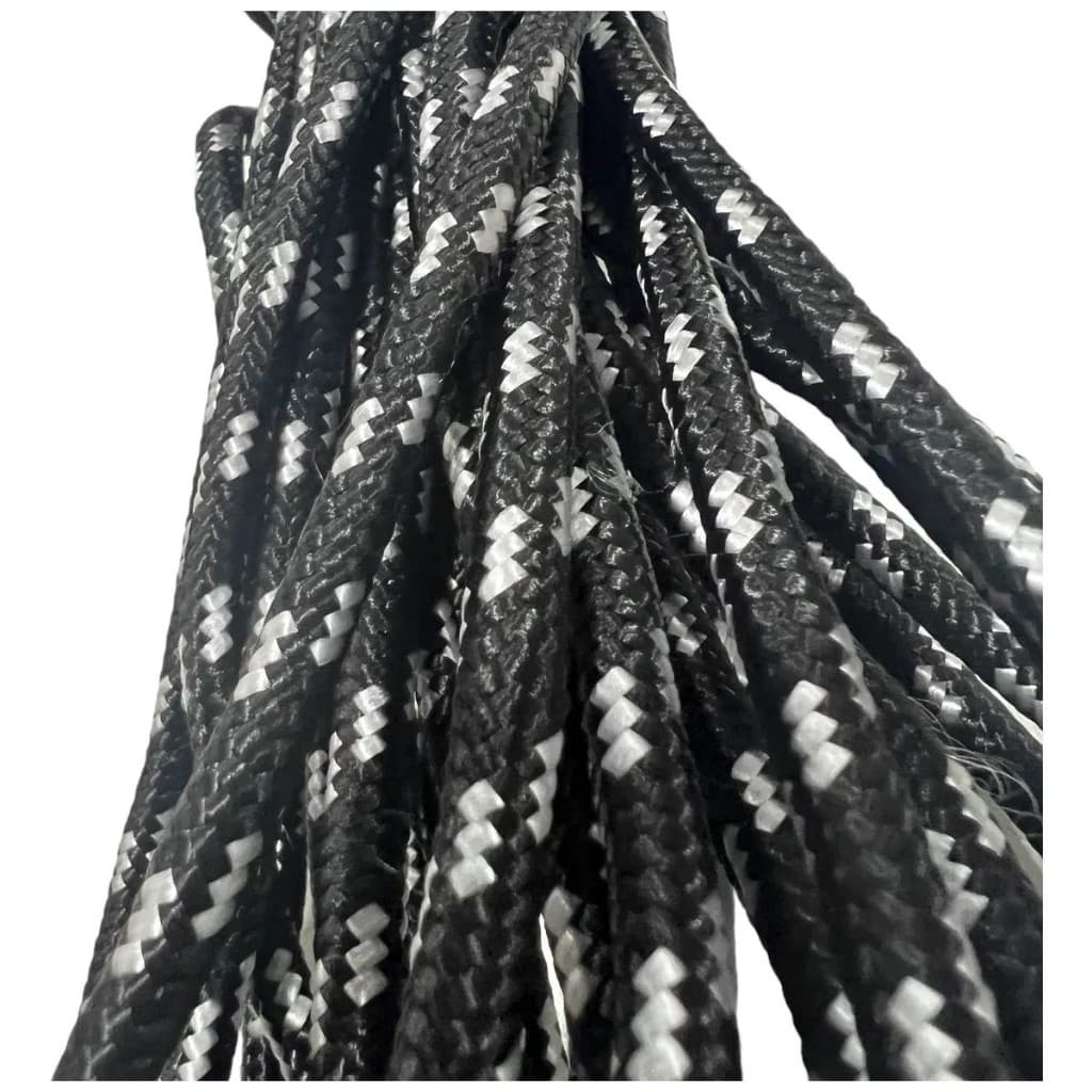 Corda Varal 4mm Muito Resistente Corda Multiuso Preta e Branco 15mts