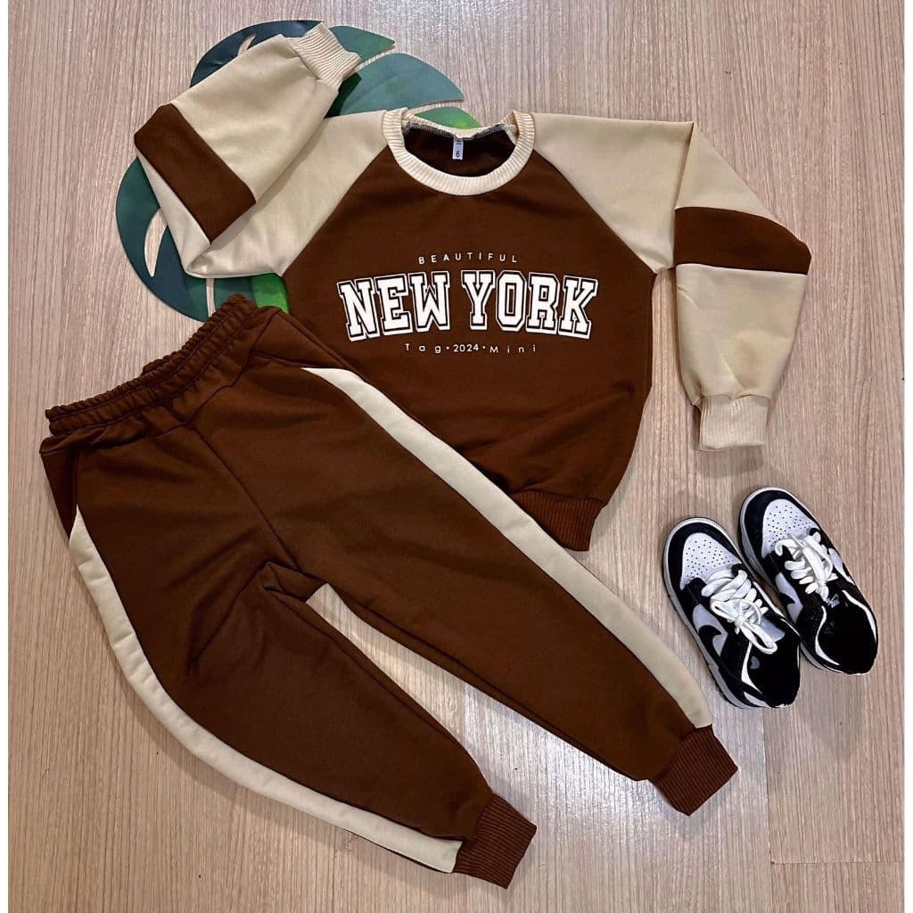 Conjunto Infantil Menino Juvenil Masculino Abrigo casaco + calça para o inverno moletinho