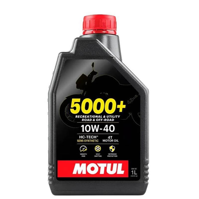 OLEO DE MOTOR LUBRIFICANTE MOTUL 5000+ 4T 10W40 SJ SEMI SINTETICO 1 LITRO MOTO QUADRICICLO UNIDADE