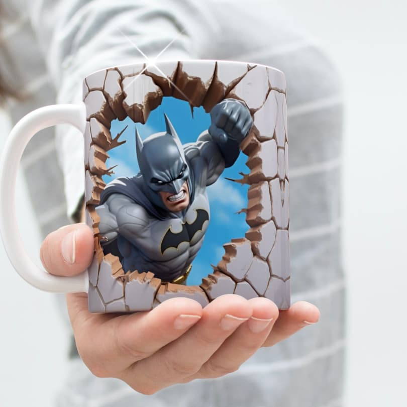 Caneca Personalizada - Batman, Go Ku, Star Wars, Hulk, Homem de Ferro, Homem Aranha, Super Homem e outros