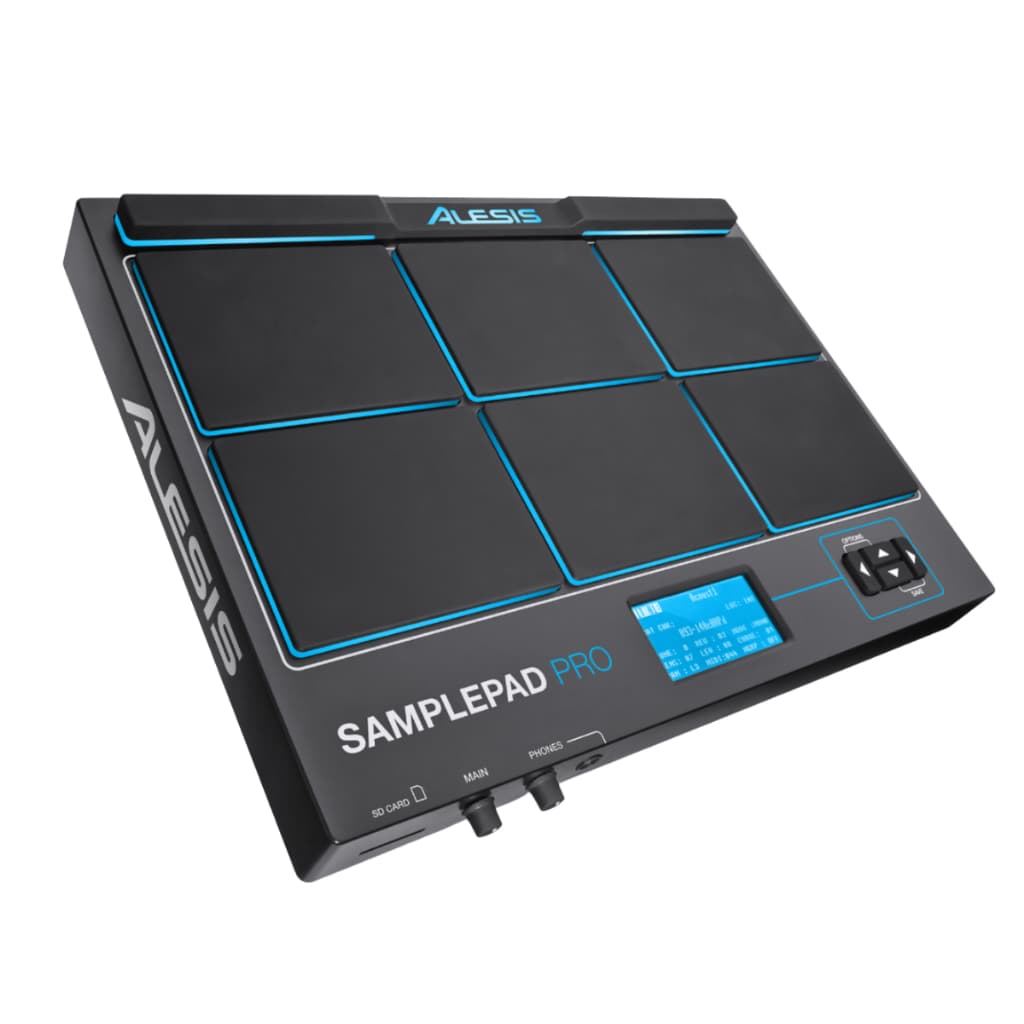 Kit Bateria Eletrônico Alesis SamplePad 8 Pads Percussão Eletrônica + Bag + Par de Baquetas