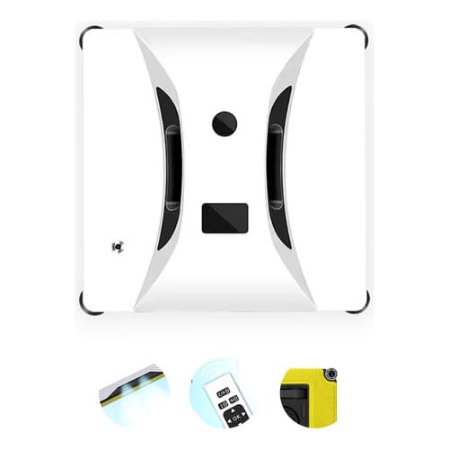 Robô Automático Inteligente Limpeza Vidros Janelas Controle Branco