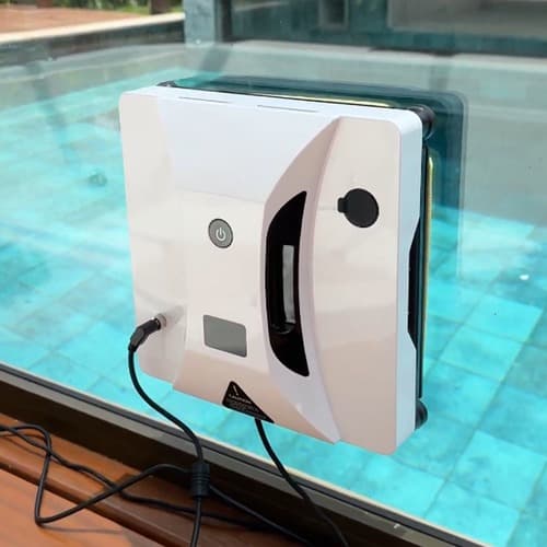 Robô Limpa Vidros Janelas Espelhos Vitrine Vacuo Inteligente Branco