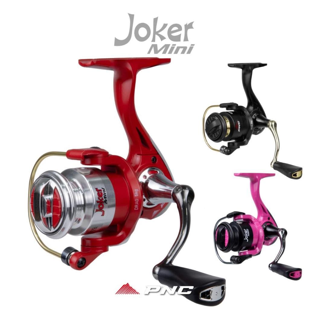 Molinete JOKER MINI,  carretel em Aluminio, drag 5kg, VARIAS CORES