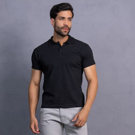 POLO Camisa Gola Masculina Camiseta de Algodão Roupas casuais de Escritório Moda Clássica