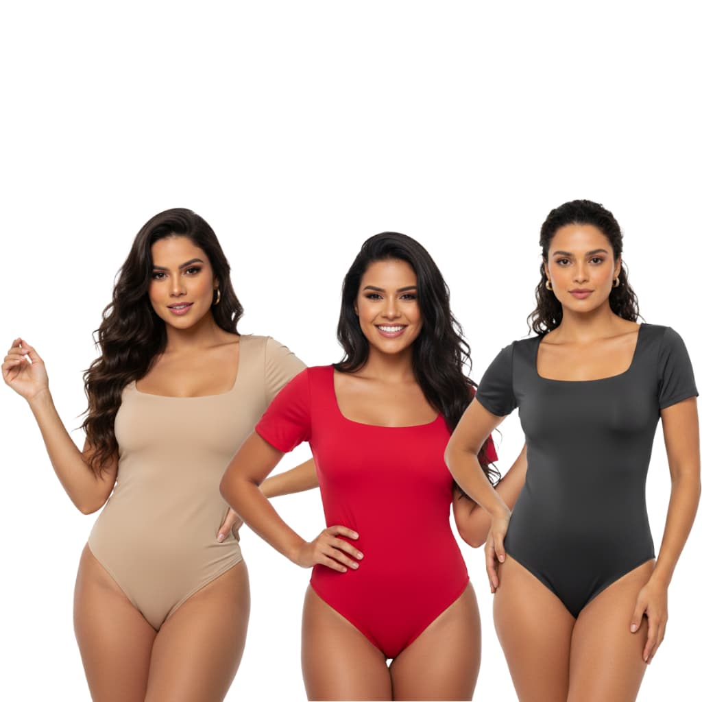Body com decote quadrado Maiô feminino