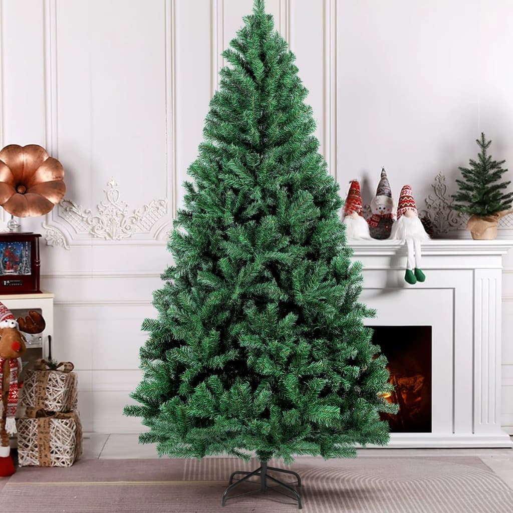 Árvore De Natal Pinheiro Grande Luxo 210cm 1500 Galhos Verde Cheia Premium Padrão Alemão