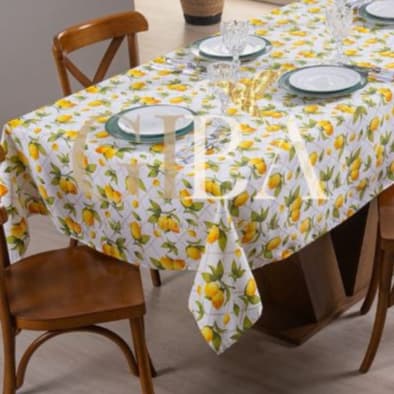 TOALHA DE MESA COZINHA ESTAMPADA LIMÃO SICILIANO - LANÇAMENTO 2025- PREÇO DE FÁBRICA!