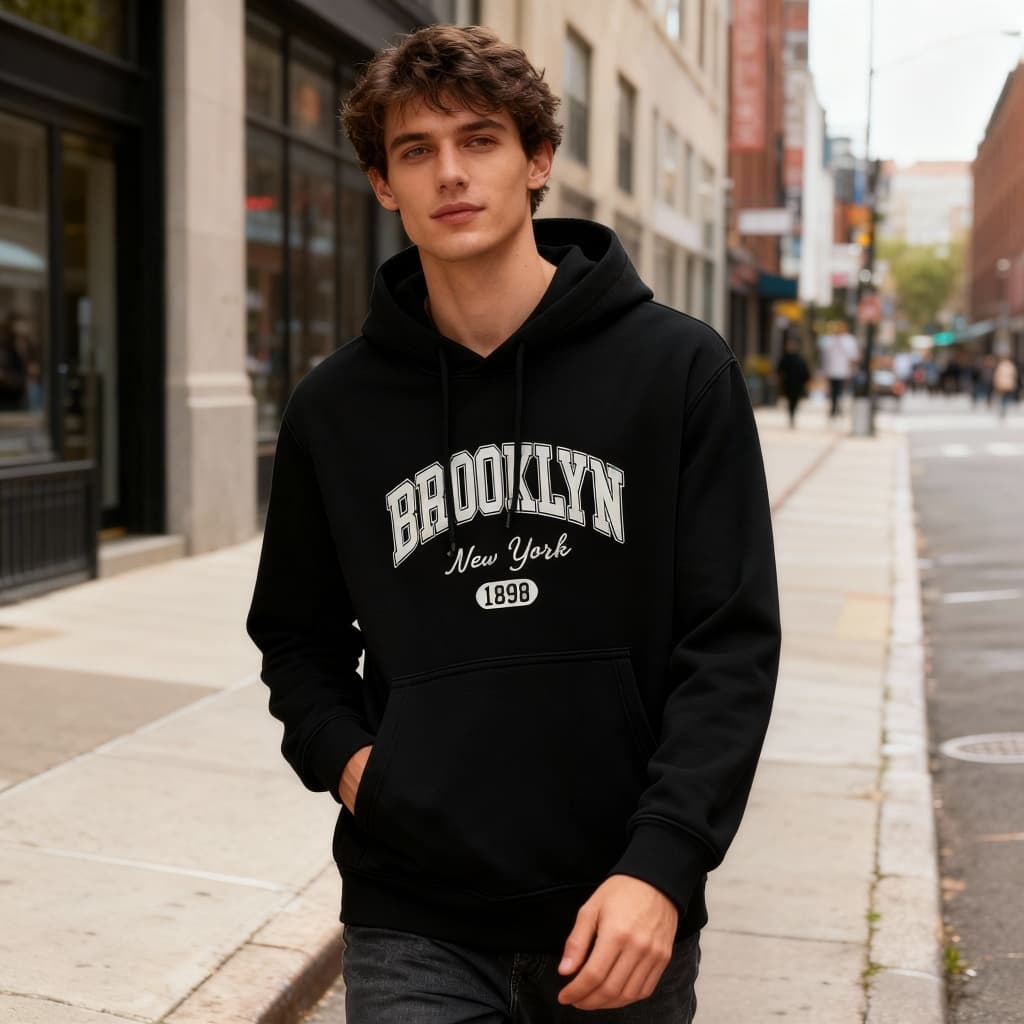 Moletom Estampa Brooklyn NY Unissex Algodão Premium 30.1 Confortável