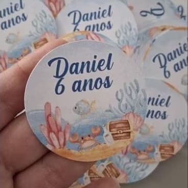 Kit Tag  fundo do mar personalizada para lembrancinhas, tag lembrancinha de aniversário