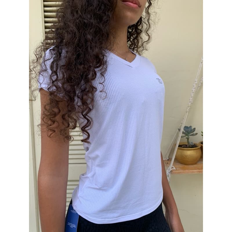 blusa fitness feminina kallifon original poliamida gola v