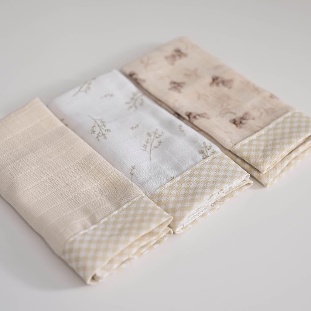 Fralda de Boca Baby Joy Fábula Premium 3 Unidades Estilo Artesanal