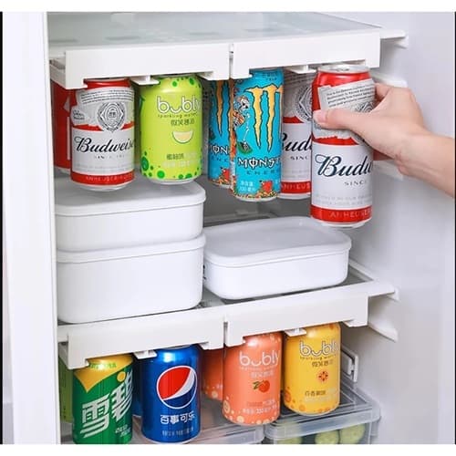 Organizador De Latas Prateleira Suspensa Para Geladeira Estante Pronta Entrega