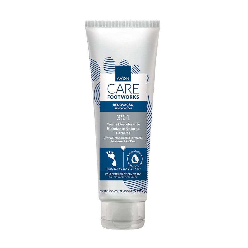 Avon Care Footworks Creme Desodorante Noturno Creme Para os Pés
