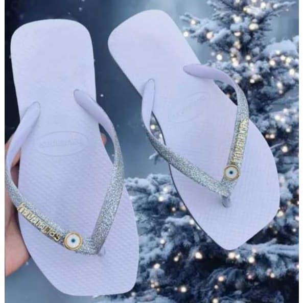Chinela Feminino com Glitter Brilho Lindo Confortável Sandalia Lançamento - Envio Imediato