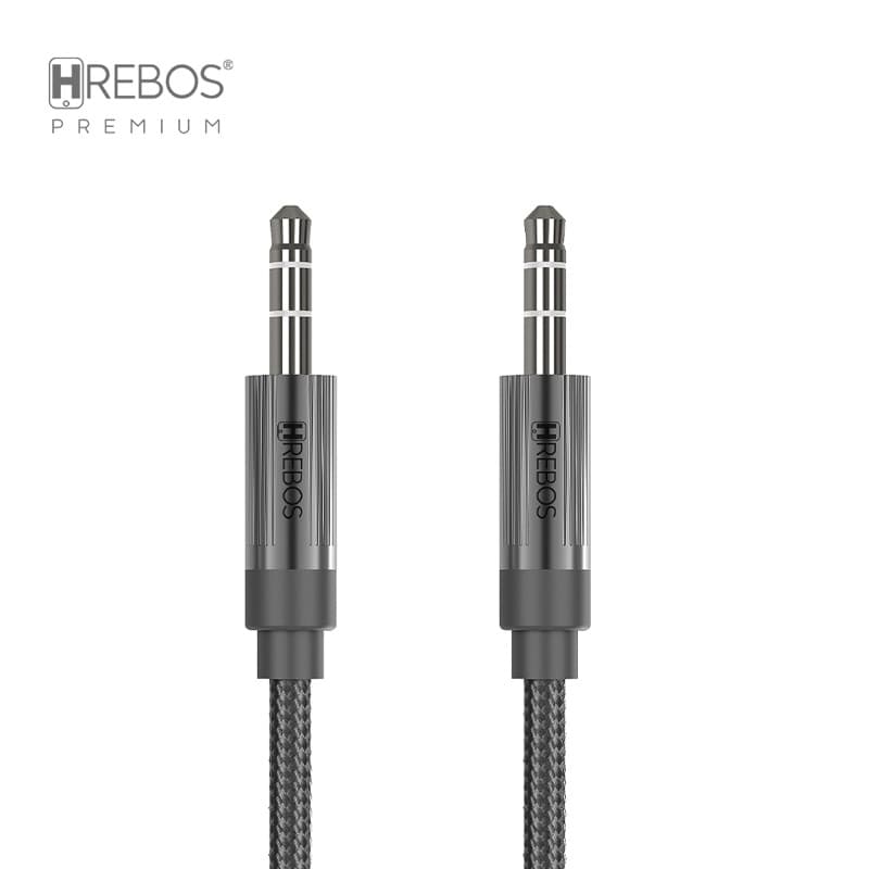 Hrebos Premium – Cabo de Áudio P2 Macho x Macho 1 Metro CB-806P Alta Qualidade e Conectividade Estável