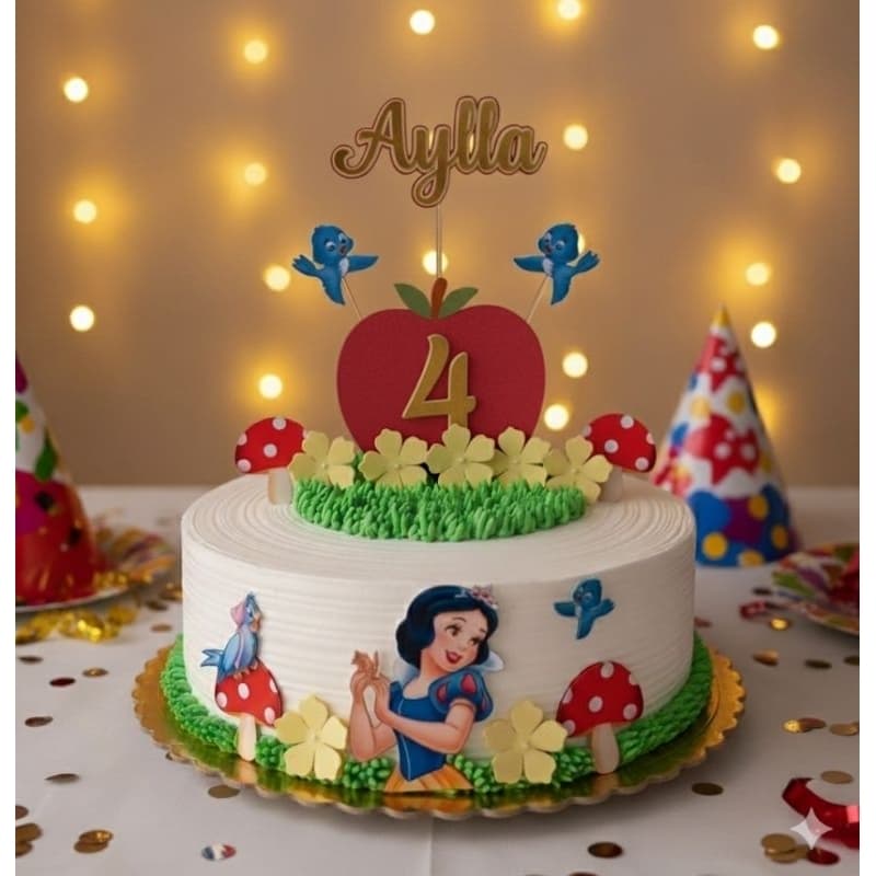 Topo de bolo Branca de Neve - ENVIO RÁPIDO