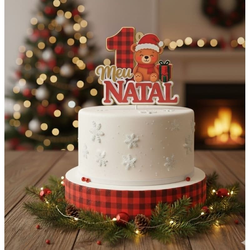 Topo de Bolo Primeiro Natal | ENVIO RÁPIDO