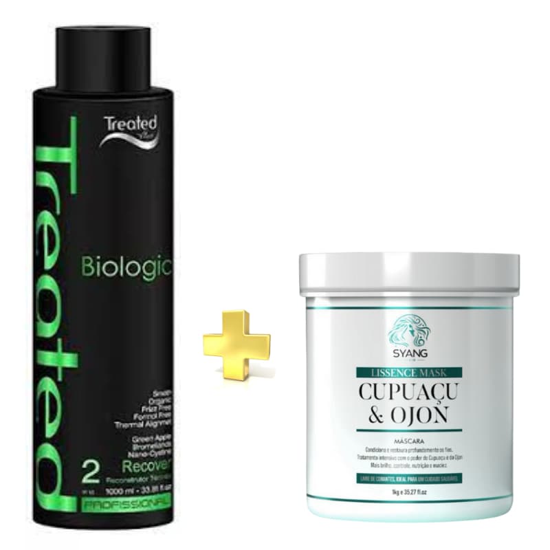 Escova Progressiva Biologic Treated Hair Sem Formol 1L+ Lissence Mask Tratamento Intensivo 1Kg