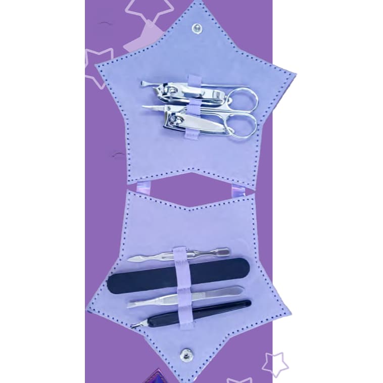 Kit Manicure 8 Peças IAMO Estrela | Tesourinha, Lixa, Espátulas, | Manicure e Pedicure | Presente