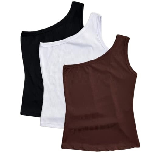 Kit com  3 Blusa Regata Nula manga Ribana canelada Mula Manca Blusinha Básica Moda Blogueira Verão