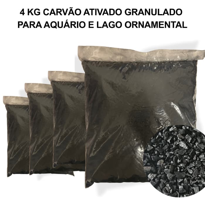4 Kg Carvão Ativado P/ Aquário E Lago Ornamental
