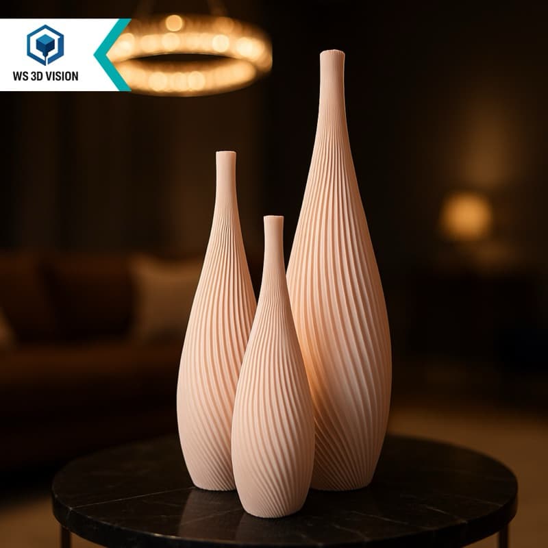KIT 3 ou Unidade - Vasos Decorativos de Impressão 3D Elegante | Envio Rapido - Escandinavo