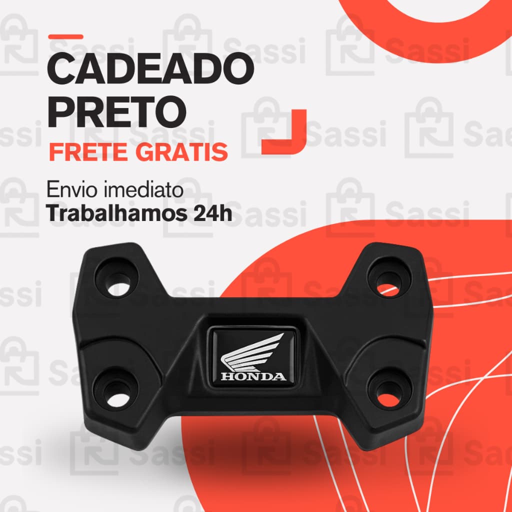 Mesinha Cadeado do Guidao Titan Fan Start Cg 150 160 Preto Moto Trava Mesa De Guidão - MODELO 2025