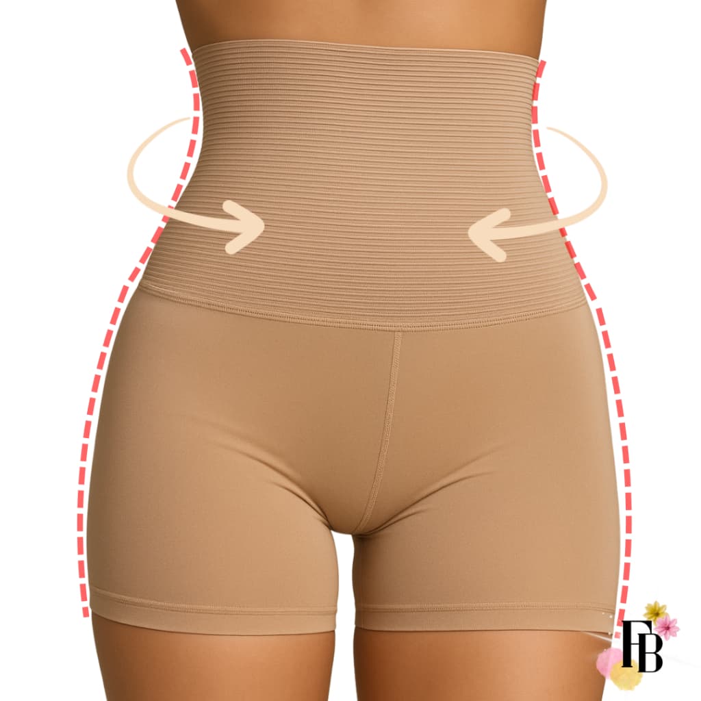 Short Cinta Modelador do 36 ao 48 Feminino Alta Compressão Barriga Cintura Alta Redutora Premium