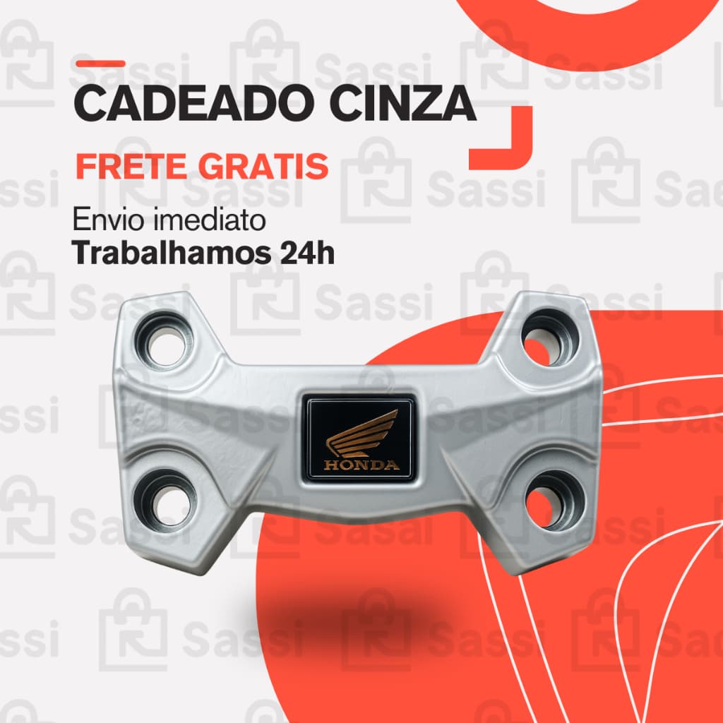 Cadeado Mesa Guidao Titan Fan Start Cg 150 160 Prata Modelo 2025 arrojado e esportivo Não enferruja