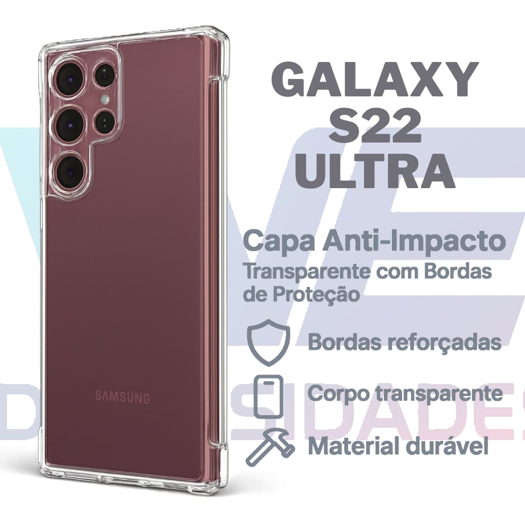 Samsung Galaxy S22 Ultra Capa Anti-Impacto Transparente