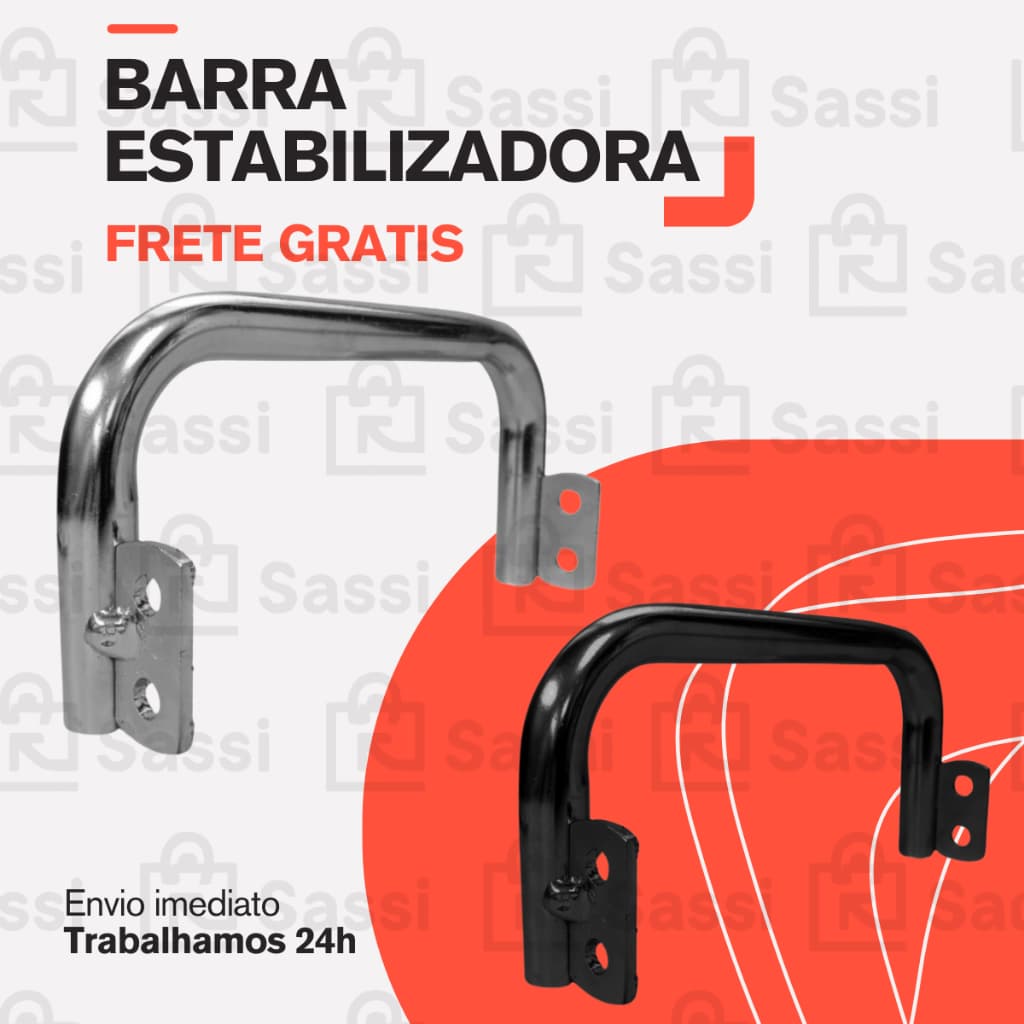 Barra Estabilizadora CROMADA LISA/PRETA Cg Titan Fan Start 125 150 160 2014 até  2020, 2021, 2022