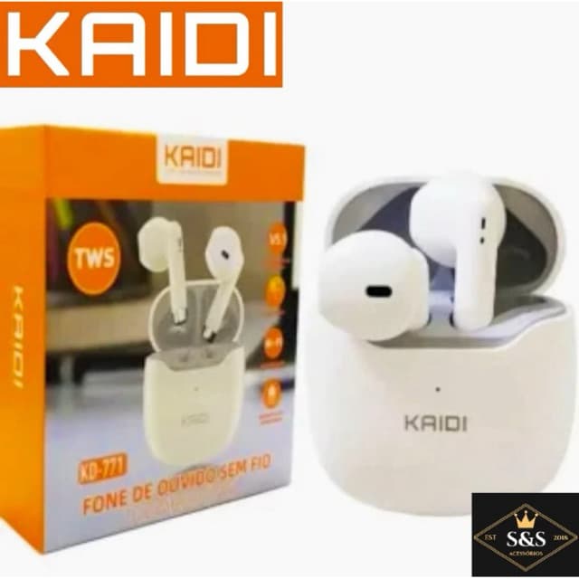 Fone Bluetooth Kaidi Brasil com sensor de toque inteligente resistente à água 100% Original